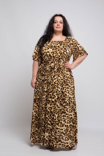 Легкое летнее платье из натуральной ткани большого размера доступно в цвете 000-704 - Victorya-Shop.com