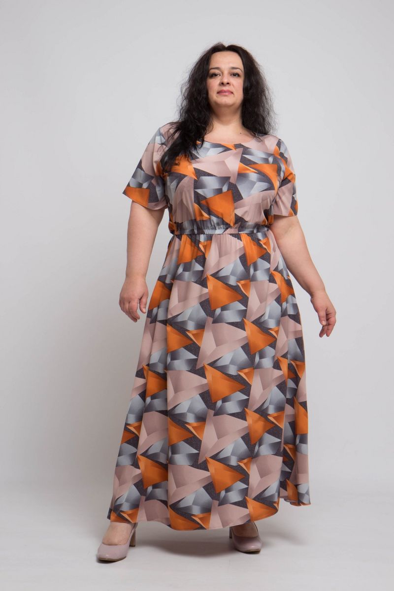 Летнее платье большого размера доступно в цвете 000-705 - Victorya-Shop.com