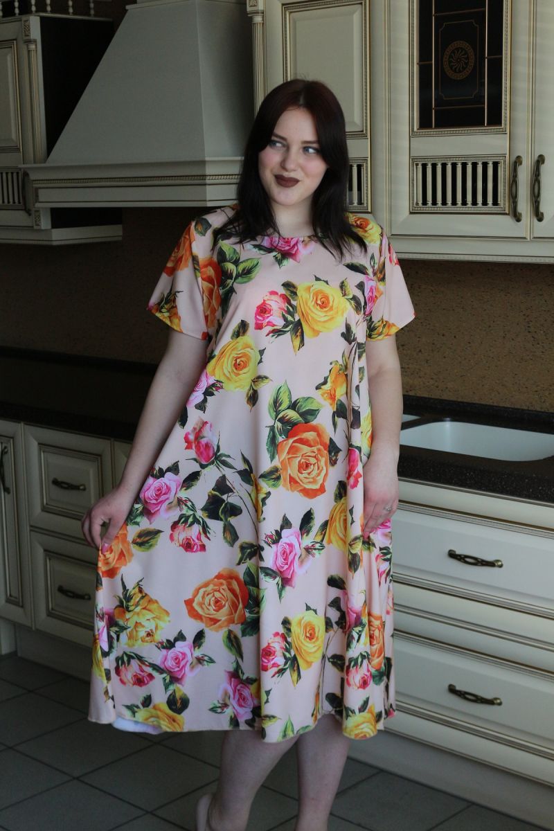 Летнее платье большого размера Моника доступна в цветах 00-133524 - Victorya-Shop.com