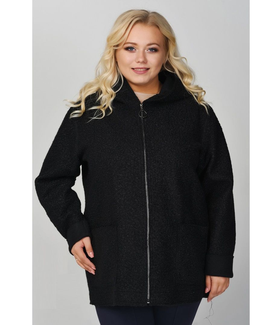 Облегченное пальто черный  000-63 - Victorya-Shop.com