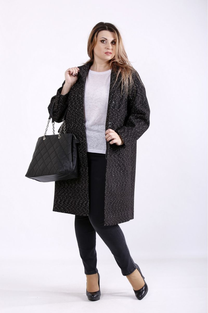 Пальто практичное и удобное черный 00-133669 - Victorya-Shop.com