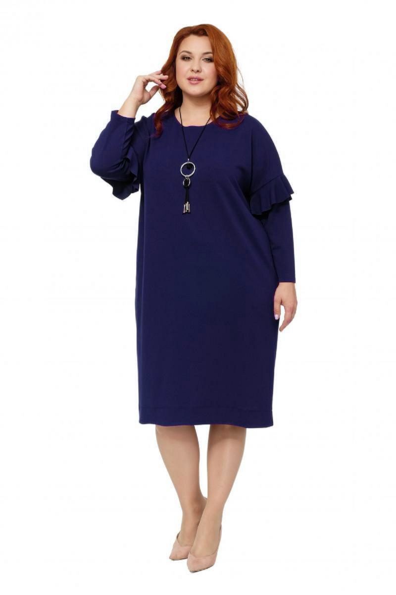 Платье большого размера цвет темно-синий  Доступно в цвете  000-234 - Victorya-Shop.com