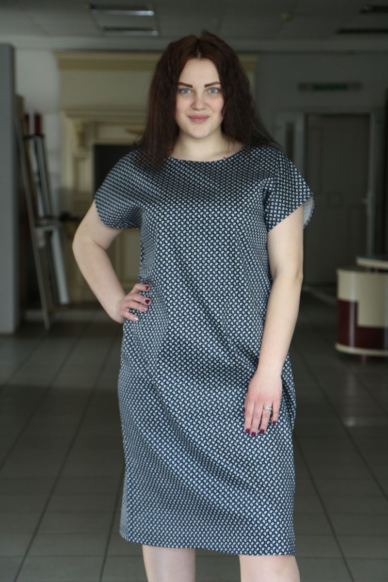 Платье летнее большого размера из каттона Миранда 000-496 - Victorya-Shop.com