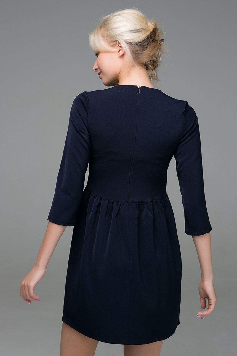 Платье с пышной юбкой LOFT темно-синее 00-13376 - Victorya-Shop.com