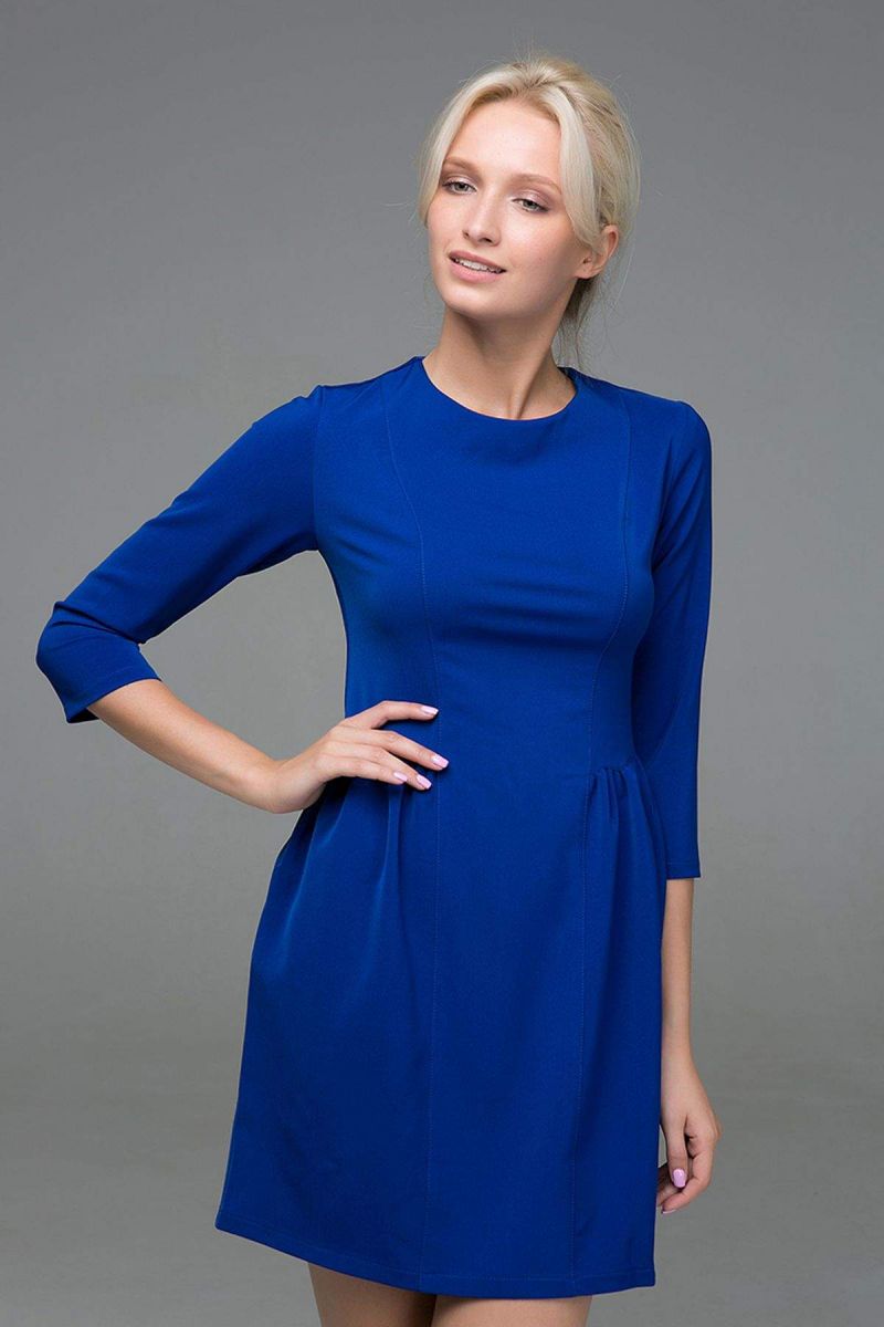 Платье с пышной юбкой LOFT василек 00-13377 - Victorya-Shop.com