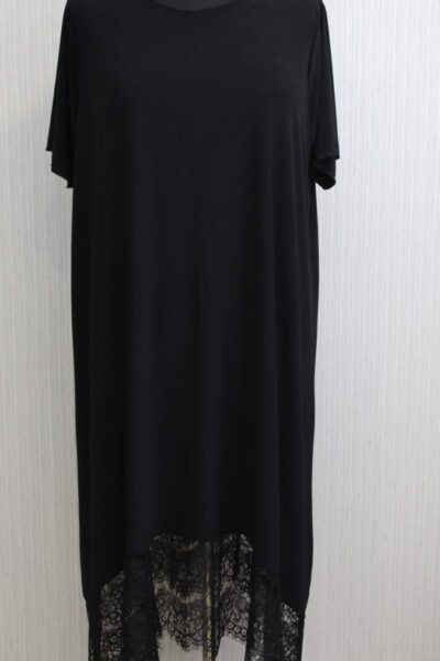 Платье Софи короткий рукав черный 00-1005 - Victorya-Shop.com