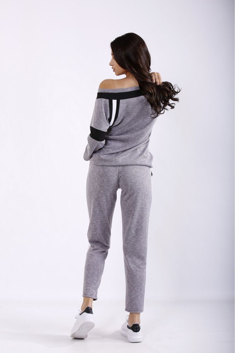 Серый спортивный костюм серый 00-133692 - Victorya-Shop.com