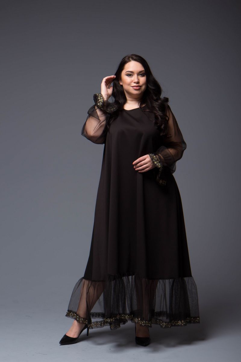 Шикарное платье для женщин пышных форм 000-698 - Victorya-Shop.com