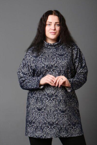 Теплая туника с воротом гольф Марьюшка 000-202 - Victorya-Shop.com