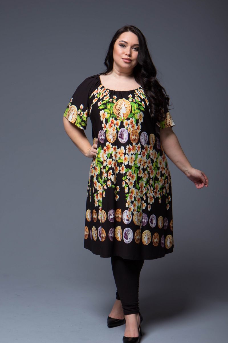 Туника - платье замена основного цвета доступна в цвете 000-695 - Victorya-Shop.com
